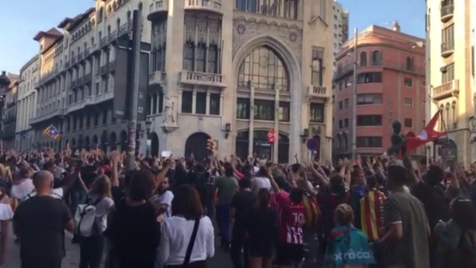 Протест в Барселона