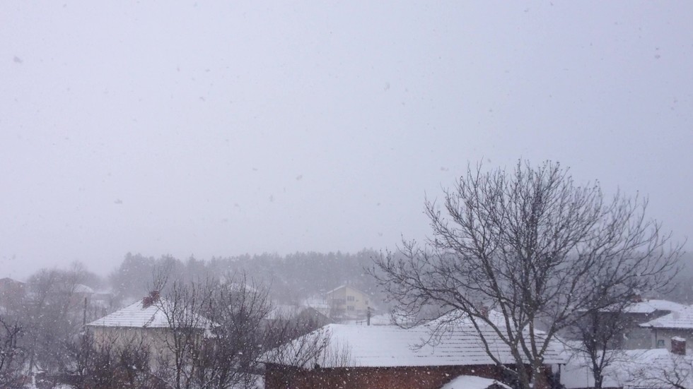 Обилен снеговалеж в с. Згалево, Плевенско