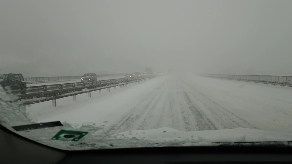 Зимни условия магистрала "Люлин"
